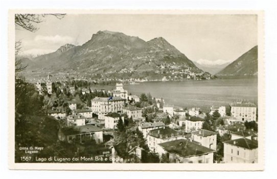 C003 Lago di Lugano coi Monti Bre e Boglia / Zwitserland - 1