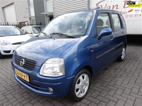 Opel Agila - 1.2-16V Elegance 5 deurs, nwe waterpomp, hoge instap, rijd, remt en schakelt super - 1