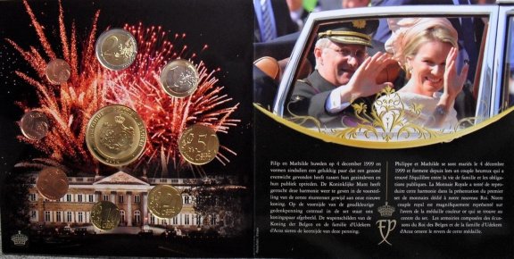 5 Sets Belgie 2014, Filip koning der Belgen, FDC - 5