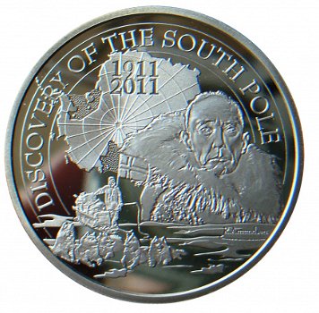 Belgie 10 euro 2011, Roald Amundsen, QP zilver in etui - 2