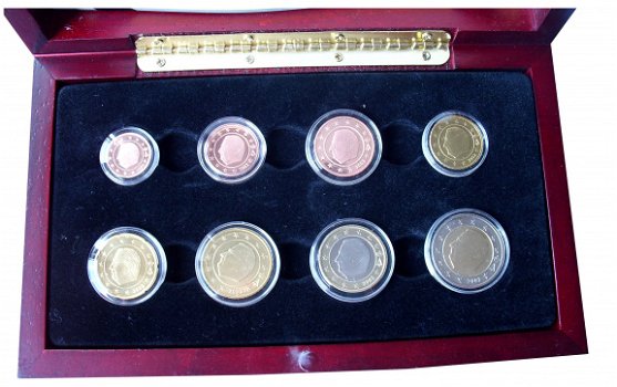 Belgie euroset 2002, prooflike in houten kistje - 2