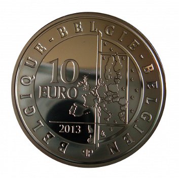 Belgie 10 euro 2013, ronde van Vlaanderen, QP zilver in capsule - 2