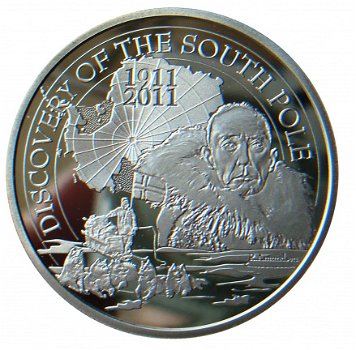 Belgie 10 euro 2011, Roald Amundsen, QP zilver in capsule - 1