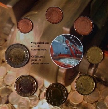 Belgie euroset 2002, adieu frank, welkom euro, in mapje - 3
