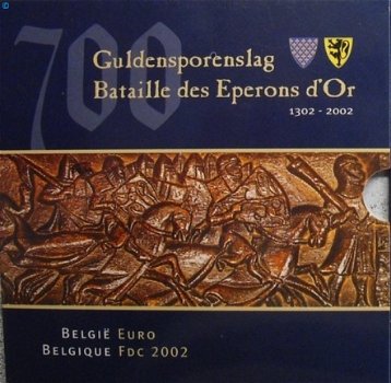 Belgie euroset 2002, guldensporenslag in mapje - 1