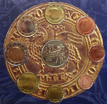 Belgie euroset 2002, guldensporenslag in mapje - 5