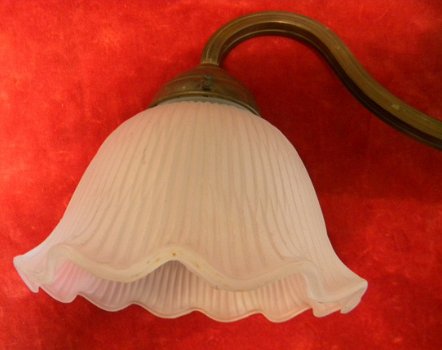 Antieke koperen wandlamp ca 1920. - 4