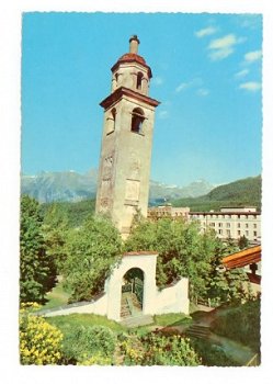 C090 St Moritz Dier schiefe Turm und das Kulm Hotel / Zwitserland - 1