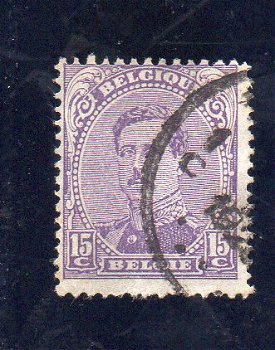 C093 Koning Albert I / 1915 / 15 c lila / Belgie - 1