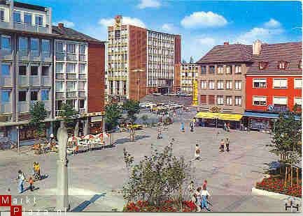 C095 Duren / Marktplatz m. Mariensaule und blick zum Rathaus / Duitsland - 1