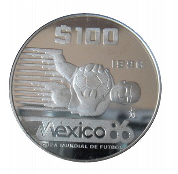 Mexico set football 1986, QP zilver .925 - 2
