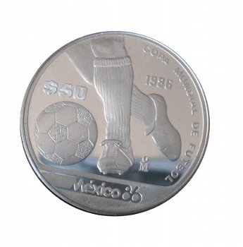 Mexico set football 1986, QP zilver .925 - 3