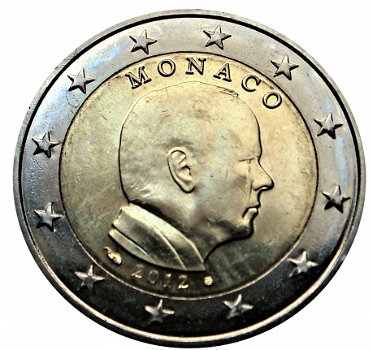 Monaco 2 euro 2012, Albert II, UNC uit rol - 1