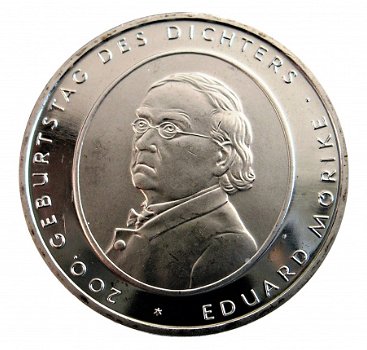Duitsland 10 Euro, 2004, Eduard Mörike, zilver .925 - 1