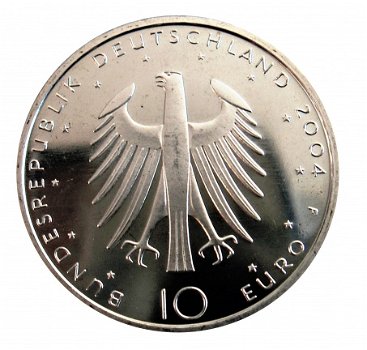 Duitsland 10 Euro, 2004, Eduard Mörike, zilver .925 - 2