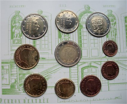 Luxemburg euroset 2009, BU + extra 2 x 2 euro - 2