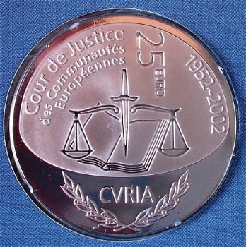Luxemburg 25 euro 2002 zilver, 50 jaar Europees gerechtshof - 4
