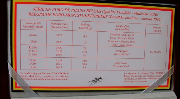 Belgie euroset 2016, prooflike, houten kistje, coa - 4