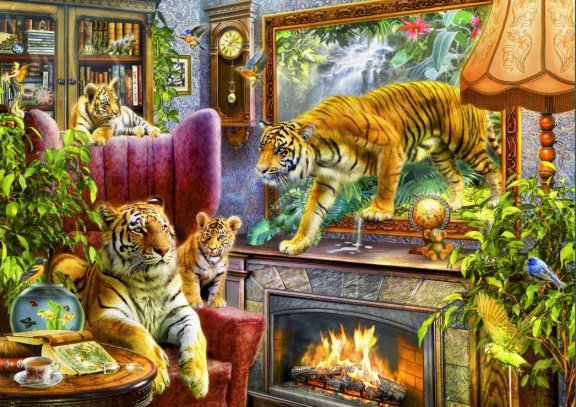Bluebird Puzzle - Tigers Coming to Life - 2000 Stukjes - nr. 1