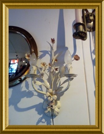 Mooie oude bloemen lamp - nr. 1