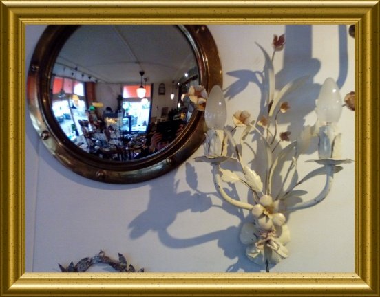 Mooie oude bloemen lamp - Afbeelding 3