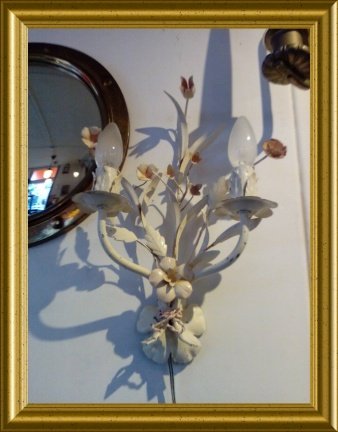 Mooie oude bloemen lamp - Afbeelding 4