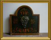 Antiek zwaar houten pubbord / pub sign reclame bord voor café The Grapes, Kent ale - 5 - Thumbnail