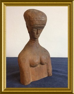 Oud houtsnijwerk : buste