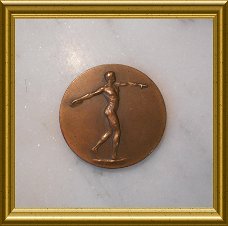 Oude penning / medaille : sport, diskus, 1926