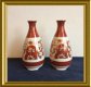 Twee oude Japanse porseleinen vaasjes - 1 - Thumbnail