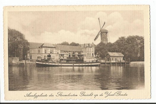 Oude ansichtkaart : Gouda, IJssel, stoomboot - 1