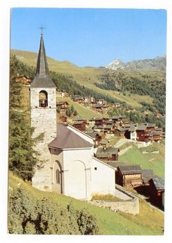 D014 L'Eglise et le village Chandolin dans le Val d'Annivers Valais / Zwitserland - 1