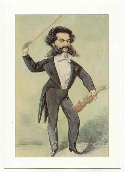 D016 Johann Strauss Karikatur / Componist - 1