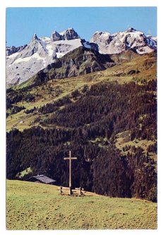 D047 Drusenfluh, Blick vom Rellseck auf das Golmergebied miet Drei Turme / Zwitserland