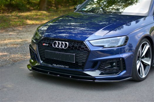 Audi RS4 B9 Avant Voorspoiler Spoiler Splitter Versie 1 - 4