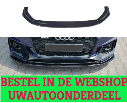 Audi RS4 B9 Avant Voorspoiler Spoiler Splitter Versie 2 - 1