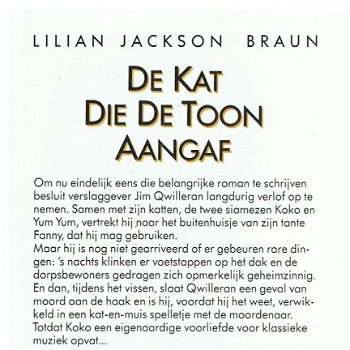 Lilian Jackson Braun = De kat die de toon aangaf - 2