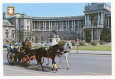 D076 Wien Wenen Vienna Neue Hofburg Paard en Koets / Oostenrijk