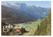D079 Gerlos Blick gegen Brandberg Zillertal / Oostenrijk
