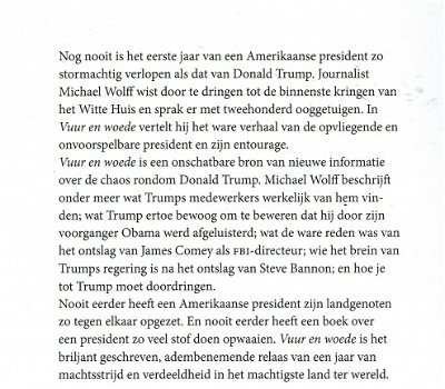Michael Wolff - Vuur en woede in het witte huis van Trump - NIEUW ! - 2