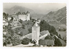D096 En Avion Au Desses de ... Gruyeres Chateau eglise / Zwitserland