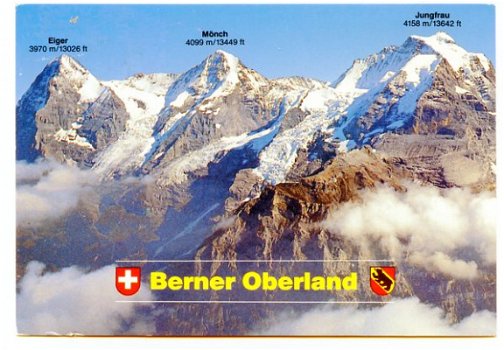 E001 Das Konigliche Dreogestirn Eiger, Monch und Jungfrau / Zwitserland - 1