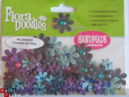 flora doodles jeweld l blue/d blue/lavendel/purple - 1