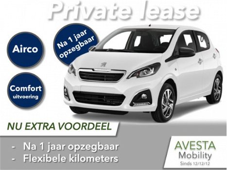 Peugeot 108 - 1.0 e-VTi Active Private lease | Flexibele kilometers en contract - 1