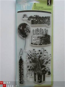 inkadinkado clear stamp birthday sentiments