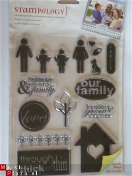 OPRUIMING: autumn leaves clear stamp family - 1