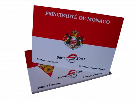 Monaco euroset 2001, BU in mapje, originele set - 1