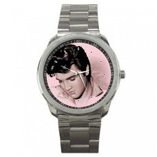 Elvis Presley Totally Pink Stainless Steel Horloge