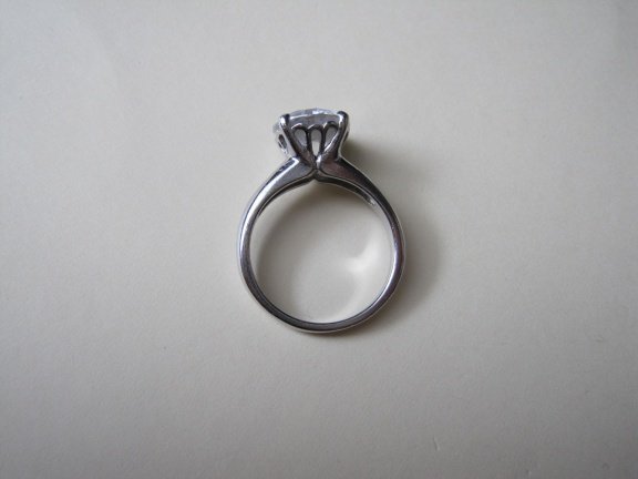 Zilveren ring maat 16.1 met grote zirkonia - Afbeelding 5