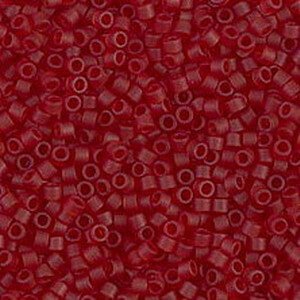 Miyuki delica kralen 11/0 - Matted transparent dark cranberry DB-1262 - 1